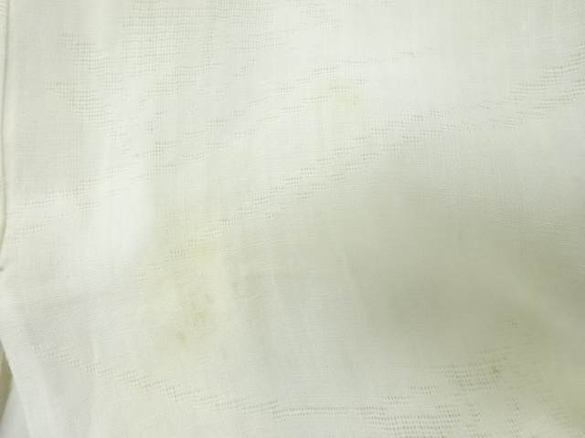  アンティーク　すかし織流水に草花模様夏用長襦袢